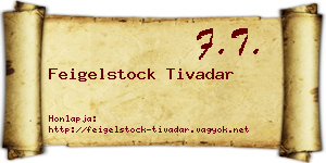 Feigelstock Tivadar névjegykártya